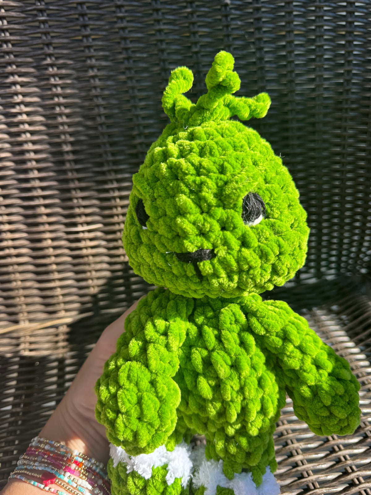 Green Guy Inspired Crochet Plush, Grinch
