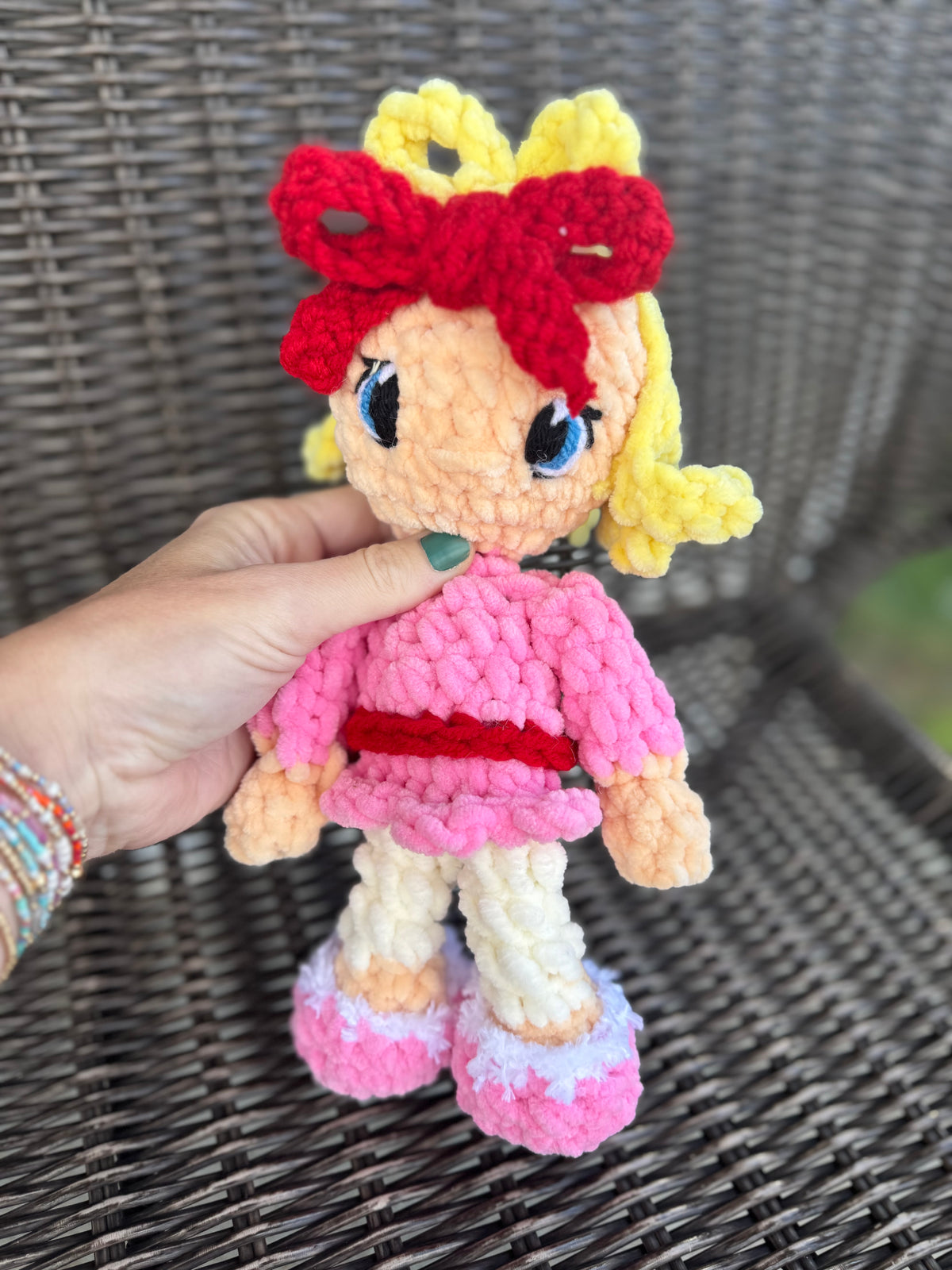 Cindy Lou Inspired Crochet Plush