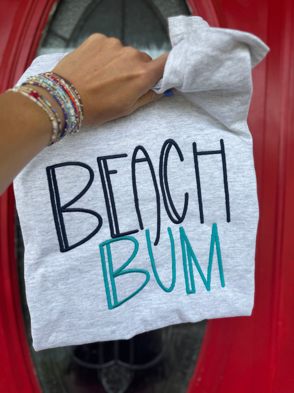 Beach Bum embroidered short sleeve shirt