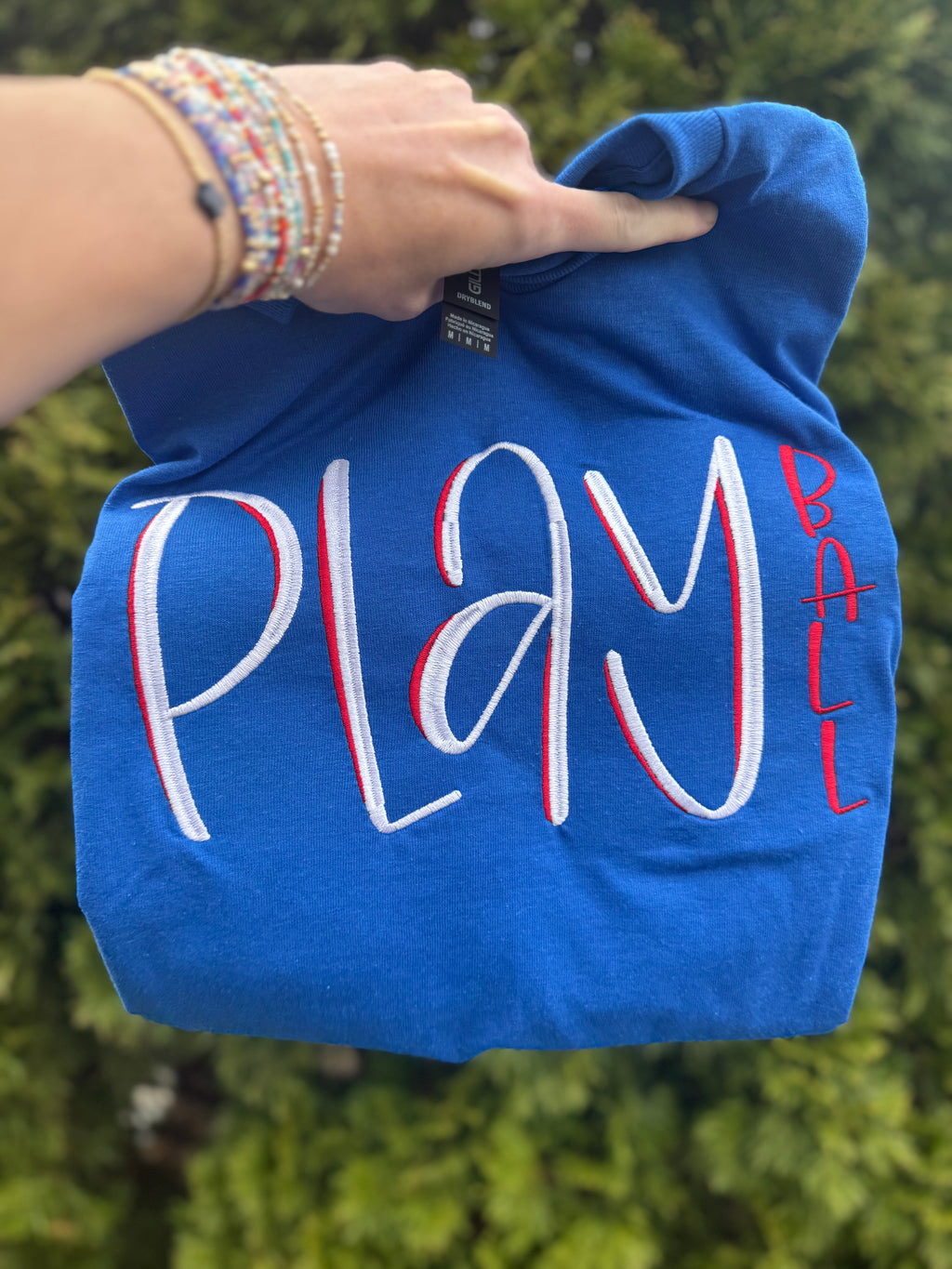 Play Ball embroidered short sleeve shirt