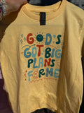 YOUTH Gods got big plans for me Short sleeve shirt