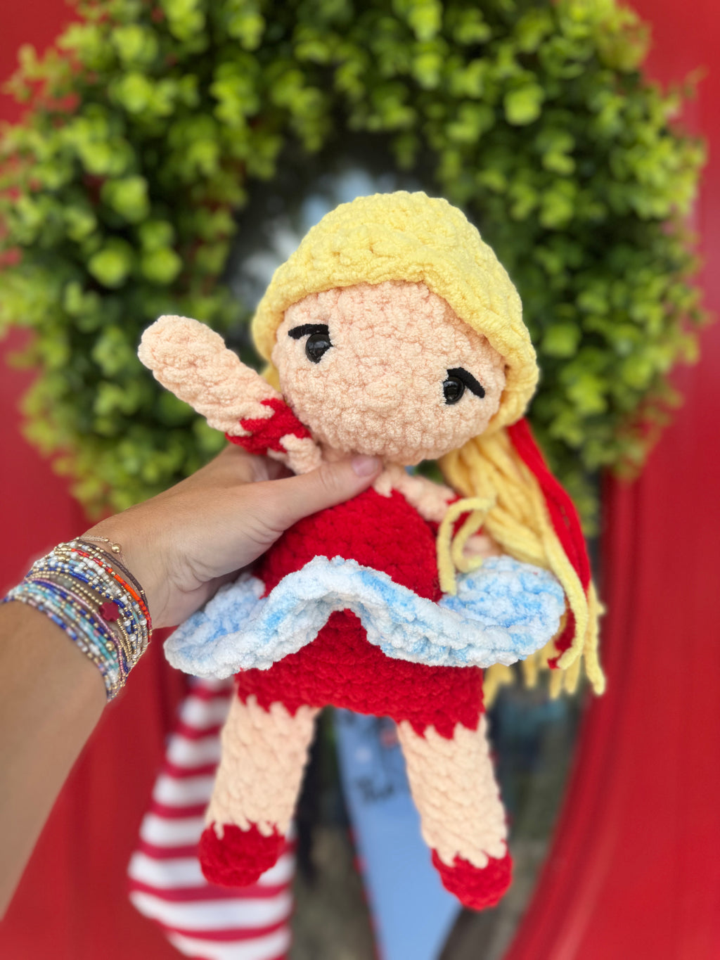 Patriotic Doll crochet plush