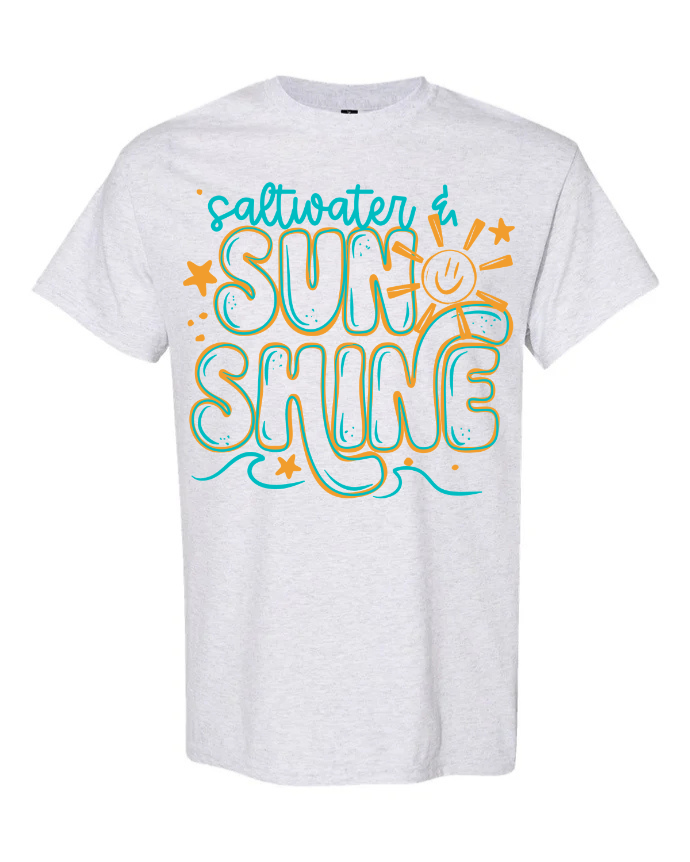 Salt water and sunshine short sleeve shirt