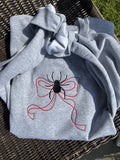 Spider Bow Embroidered Sweatshirt