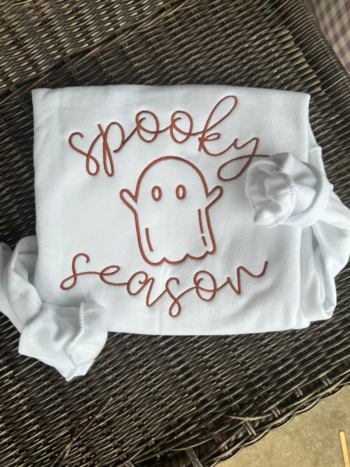 Spooky Season embroidered short sleeve shirt
