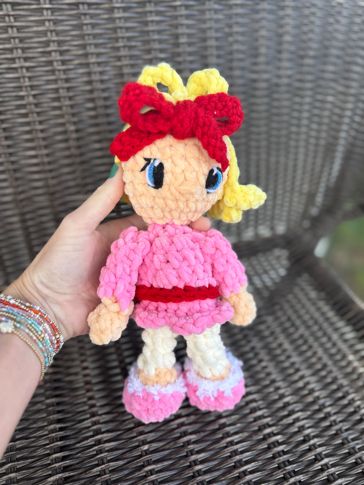 Cindy Lou Inspired Crochet Plush
