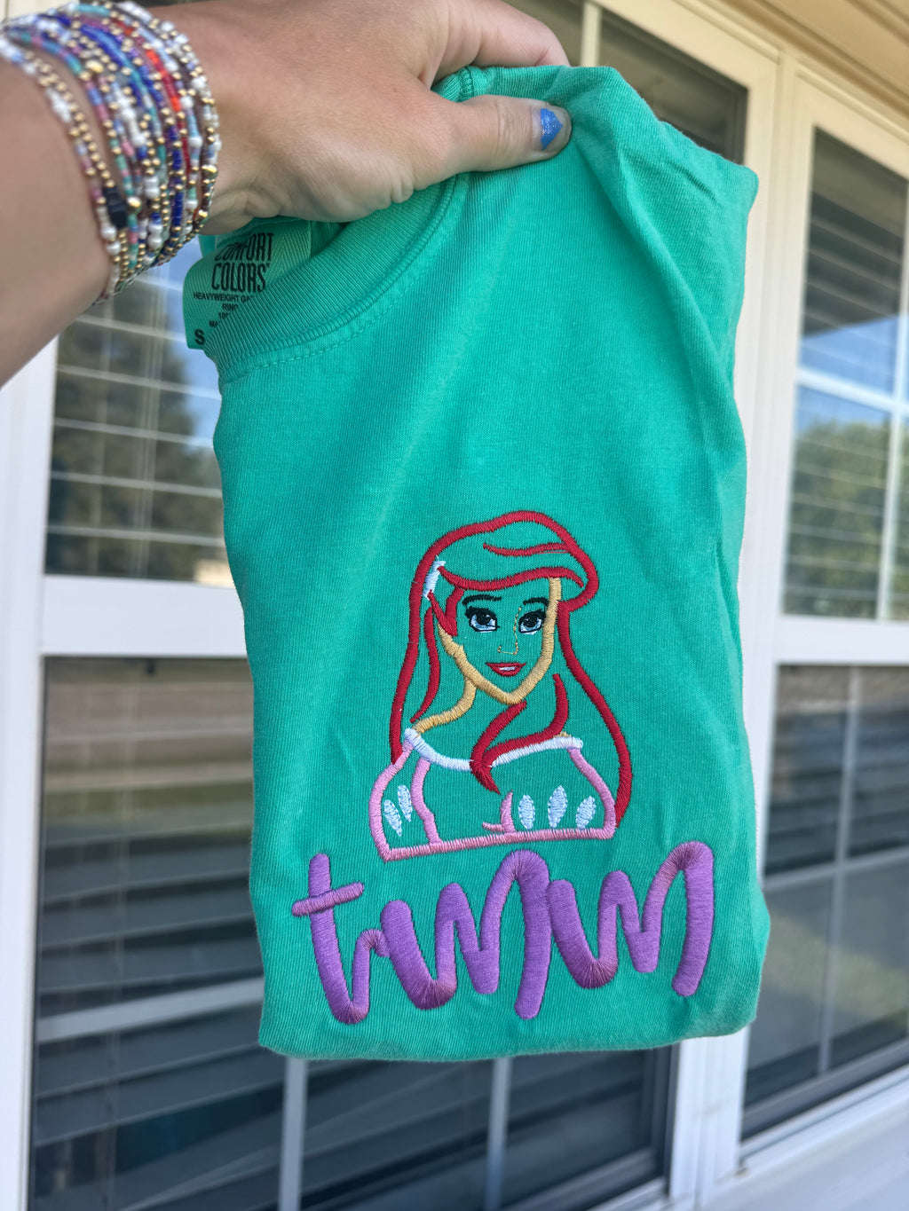 Princess monogram embroidered tee