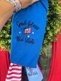 God Bless the USA embroidered short sleeve shirt