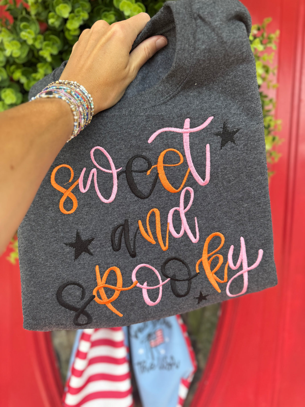 Sweet and Spooky embroidered sweatshirt