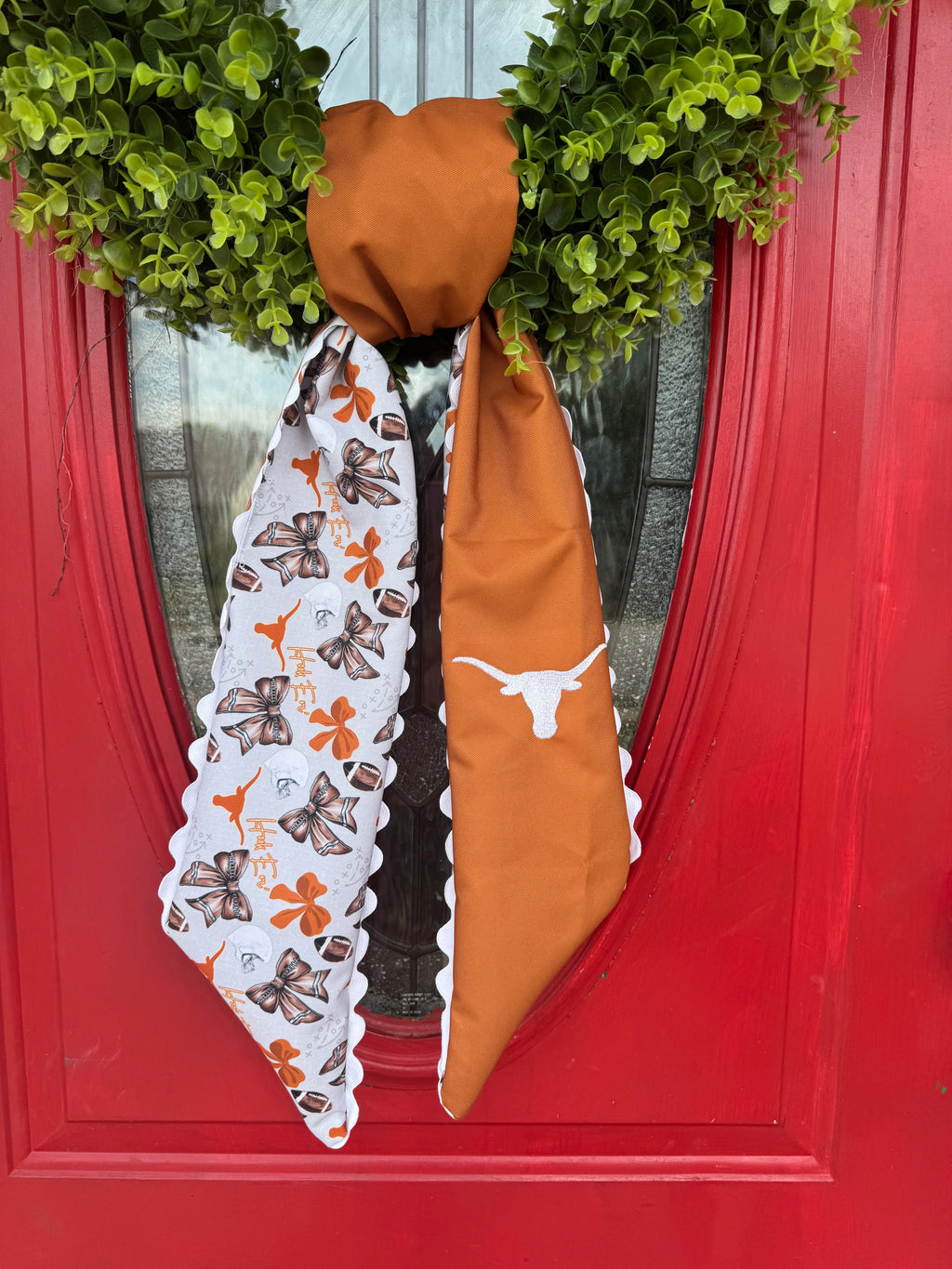 Handmade Football Wreath Sash
