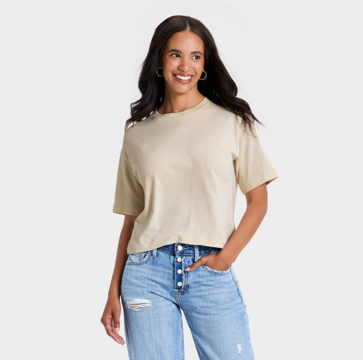 All good in the woods vintage cropped tee