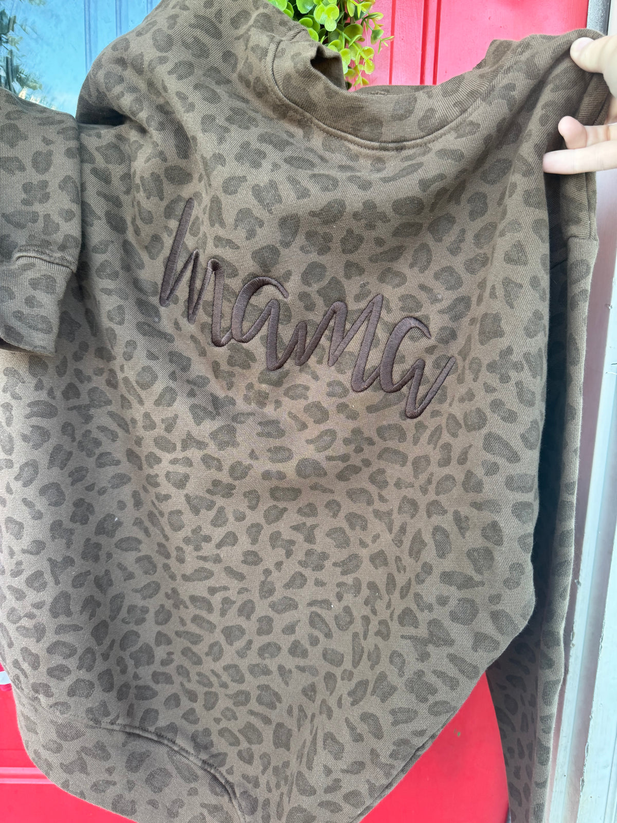 CUSTOM Leopard embroidered sweatshirt