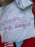 School Bow embroidered short sleeve shirt