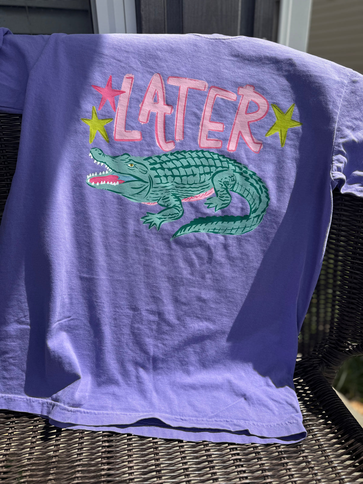 Later Gator, After While Crocodile short sleeve shirt, FRONT AND BACK DESIGN