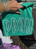Pray Embroidered Short Sleeve Shirt