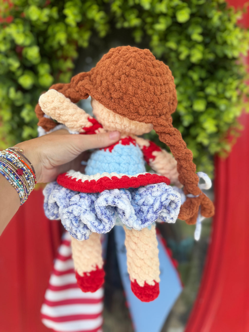 Patriotic Doll crochet plush