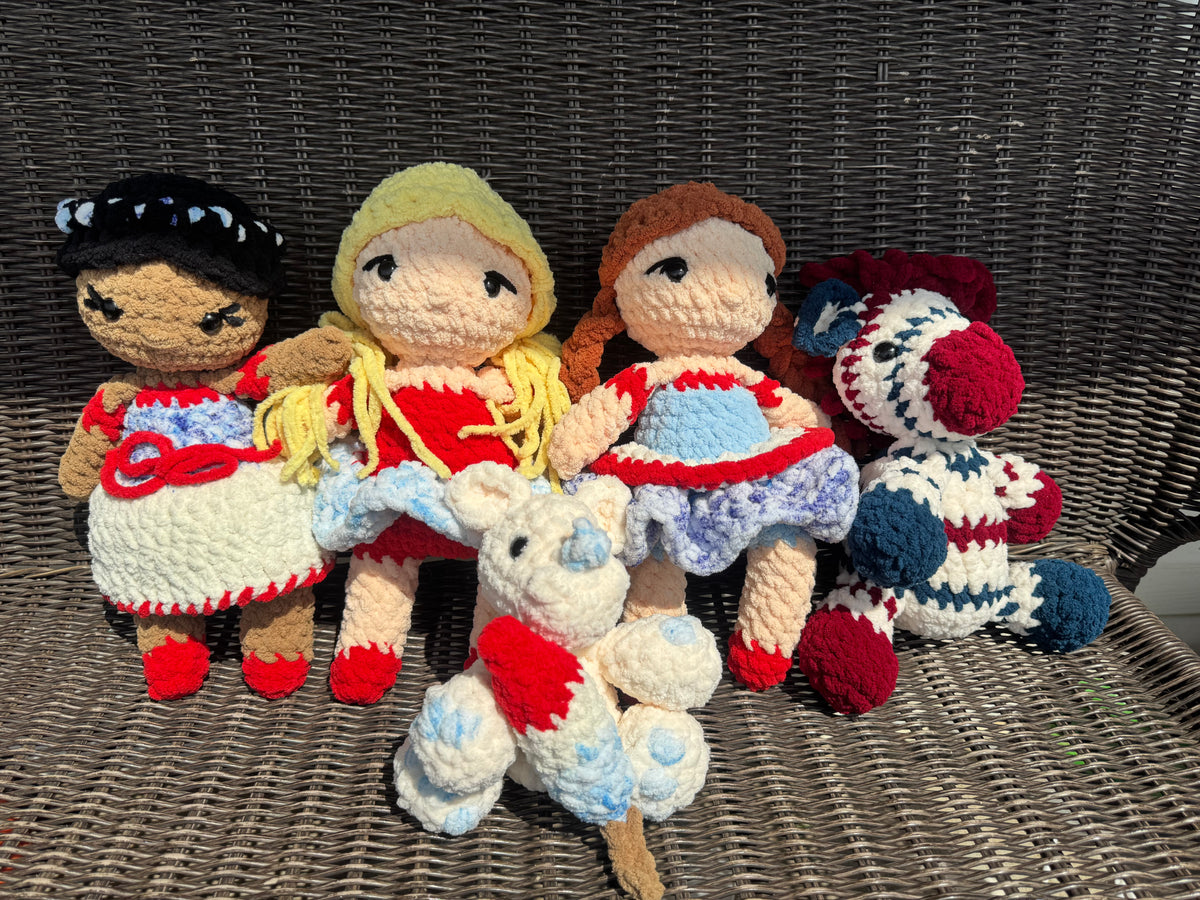 Patriotic Doll crochet plush