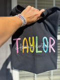 CUSTOM Colorful Name short sleeve shirt