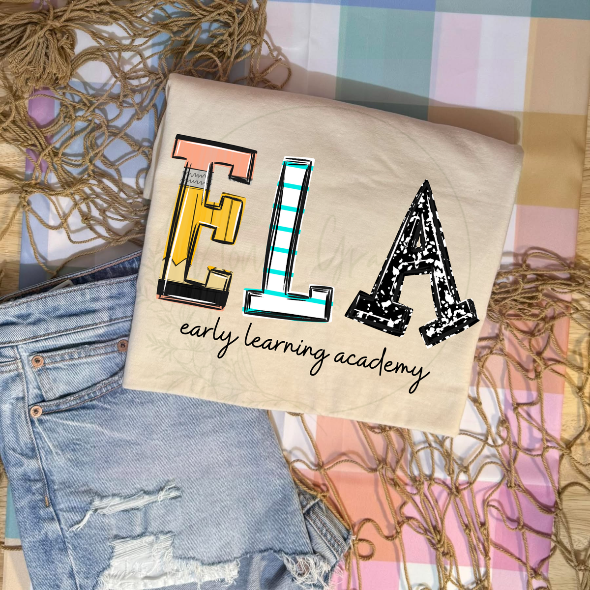 CUSTOM SCHOOL FONT short sleeve tee