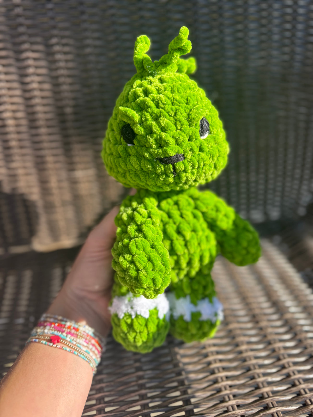 Green Guy Inspired Crochet Plush, Grinch