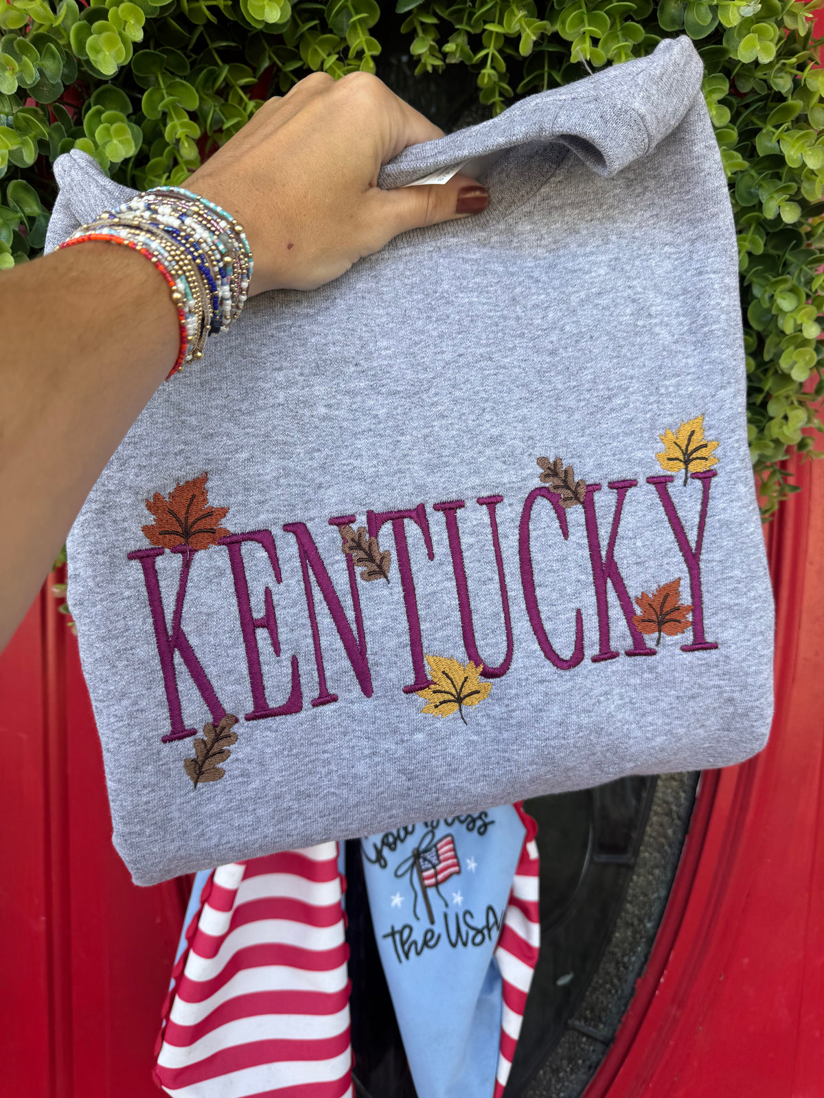 Fall State Embroidered Sweatshirt