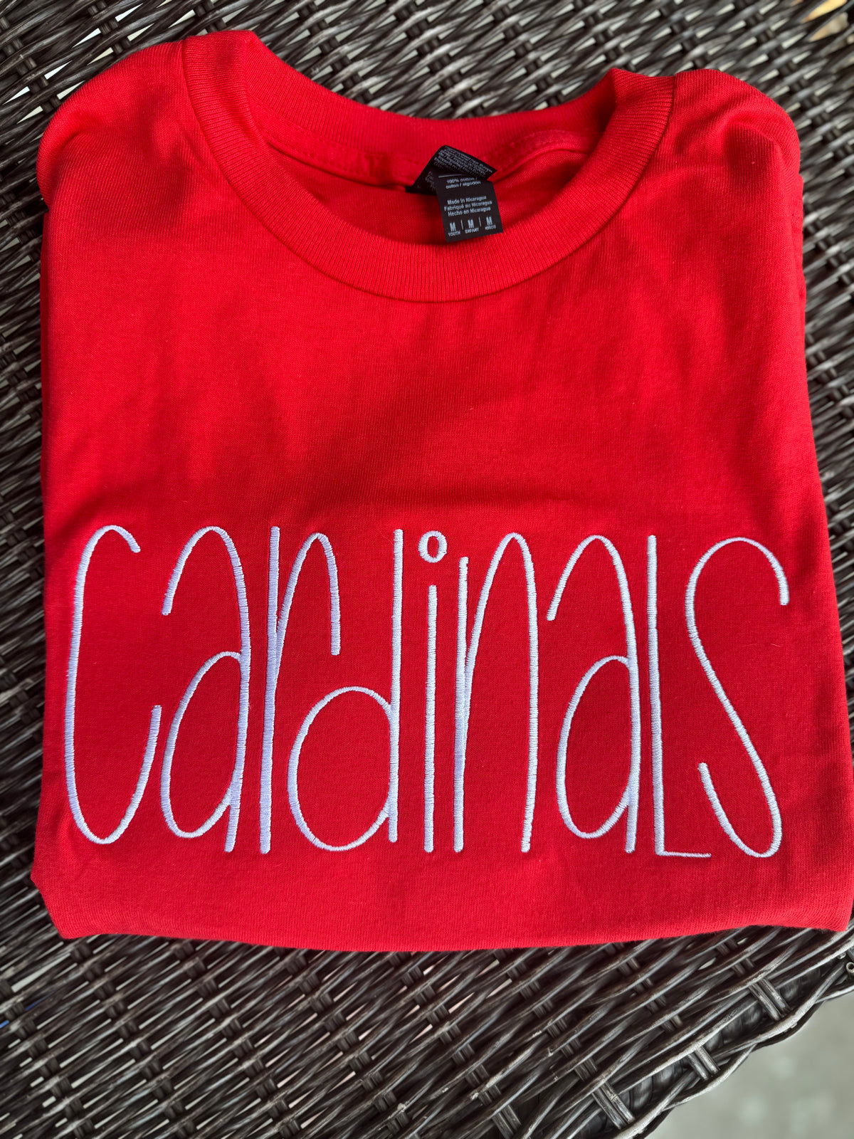 School Team embroidered short sleeve shirt