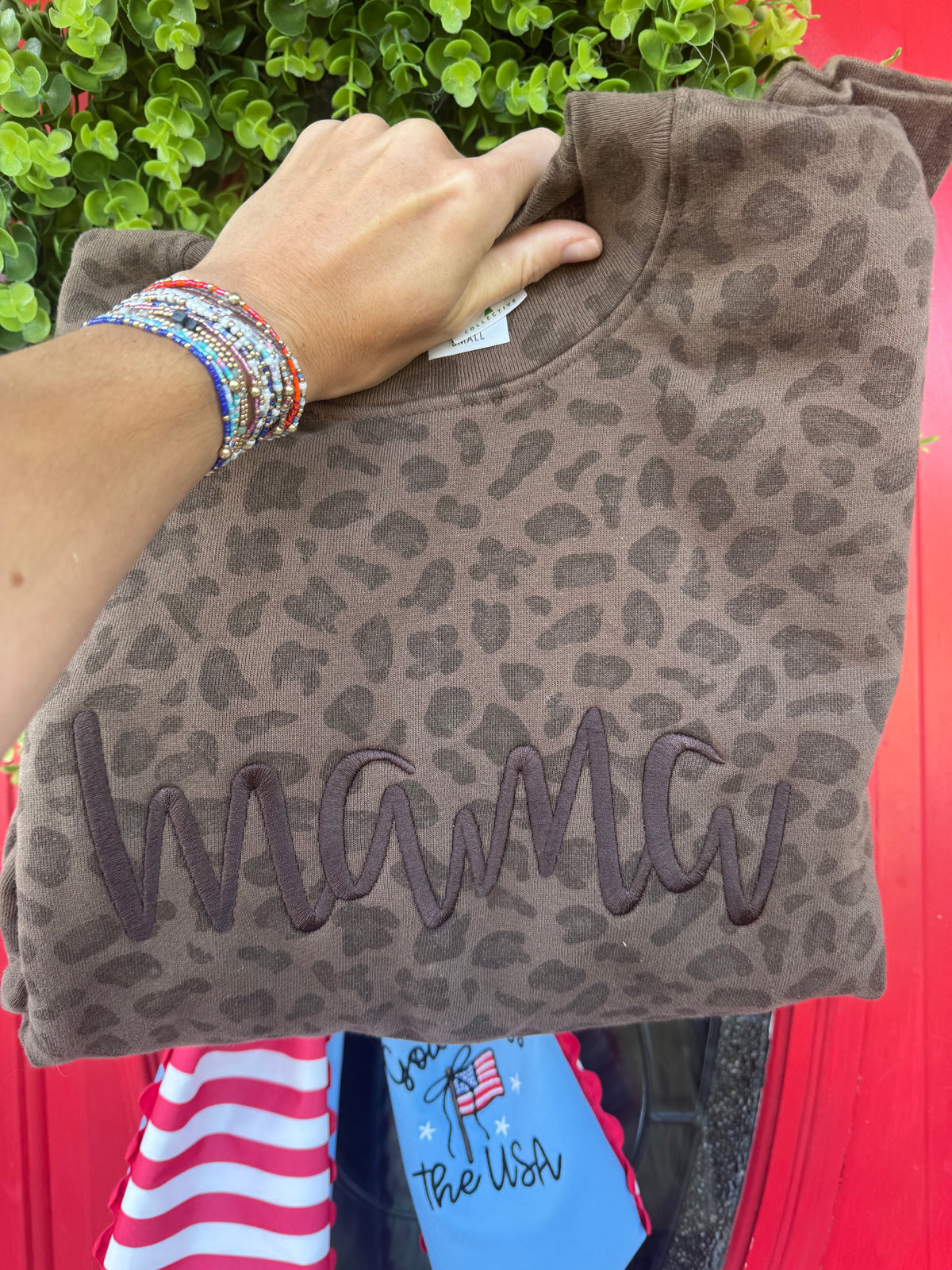 CUSTOM Leopard embroidered sweatshirt