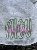 NICU Nurse Embroidered Sweatshirt, Ash Gray