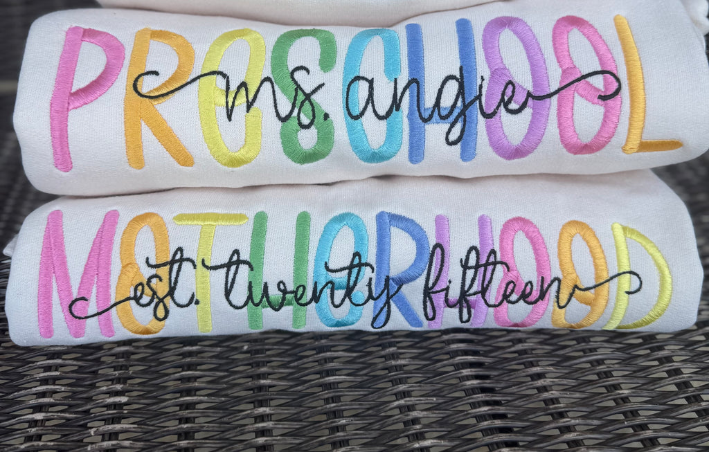 CUSTOM Colorful Name sweatshirt