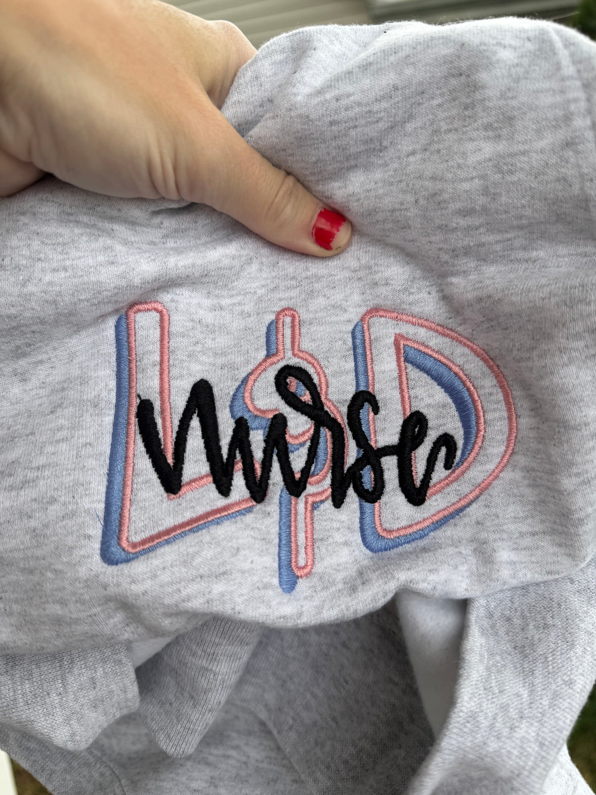 Labor and Delivery Nurse Embroidered sweatshirt, ash gray
