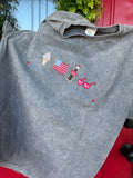 Summertime embroidered short sleeve shirt