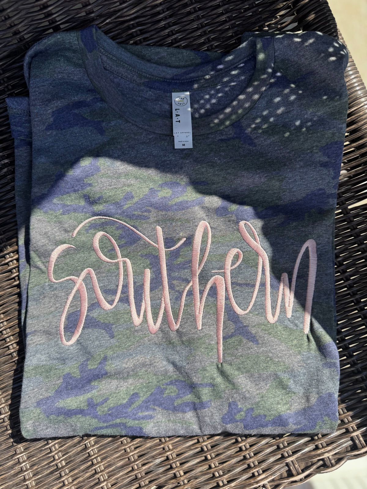Camo Southern Embroidered Short Sleeve Shirt