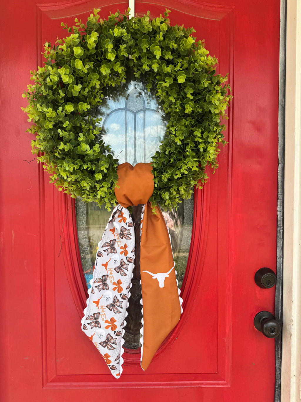 Handmade Football Wreath Sash