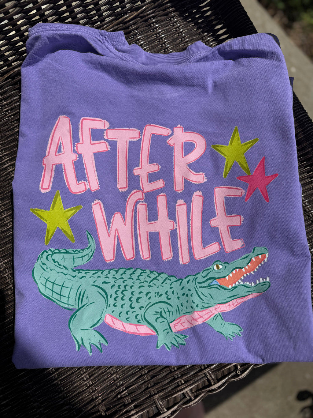 Later Gator, After While Crocodile short sleeve shirt, FRONT AND BACK DESIGN