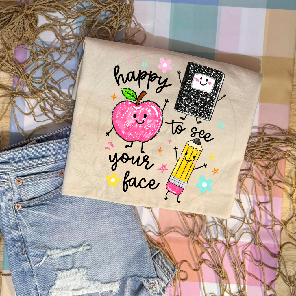 Happy to see your face short sleeve tee
