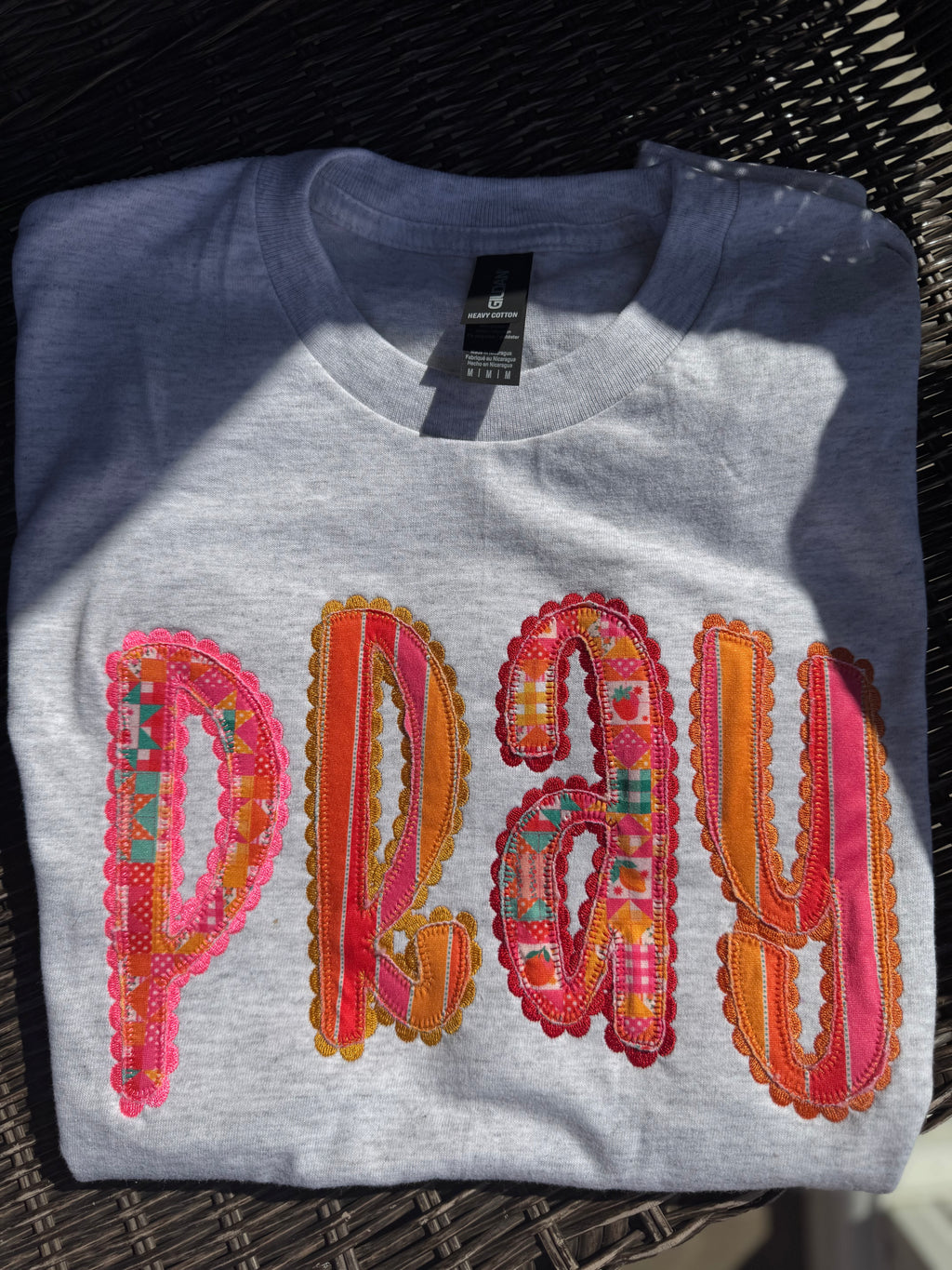 Pray Embroidered Short Sleeve Shirt