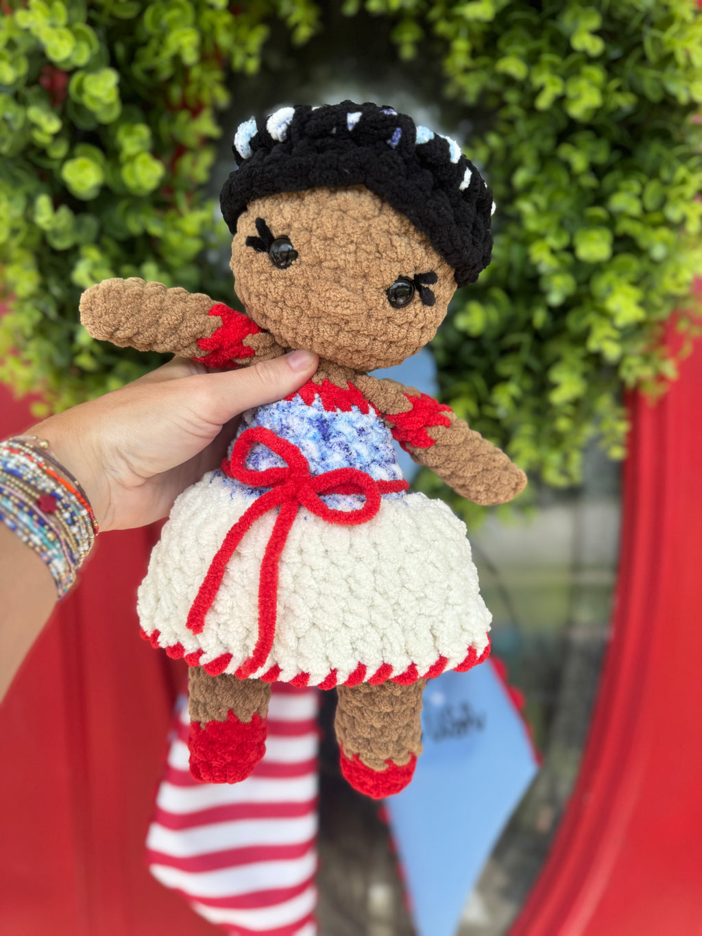 Patriotic Doll crochet plush