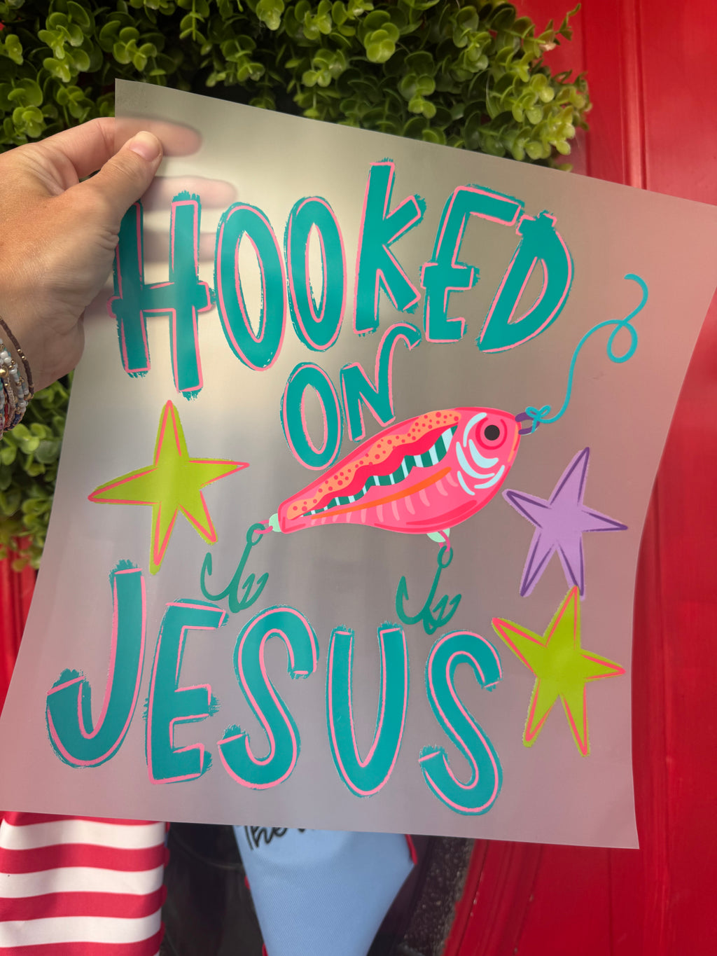 Hooked on Jesus short sleeve tee