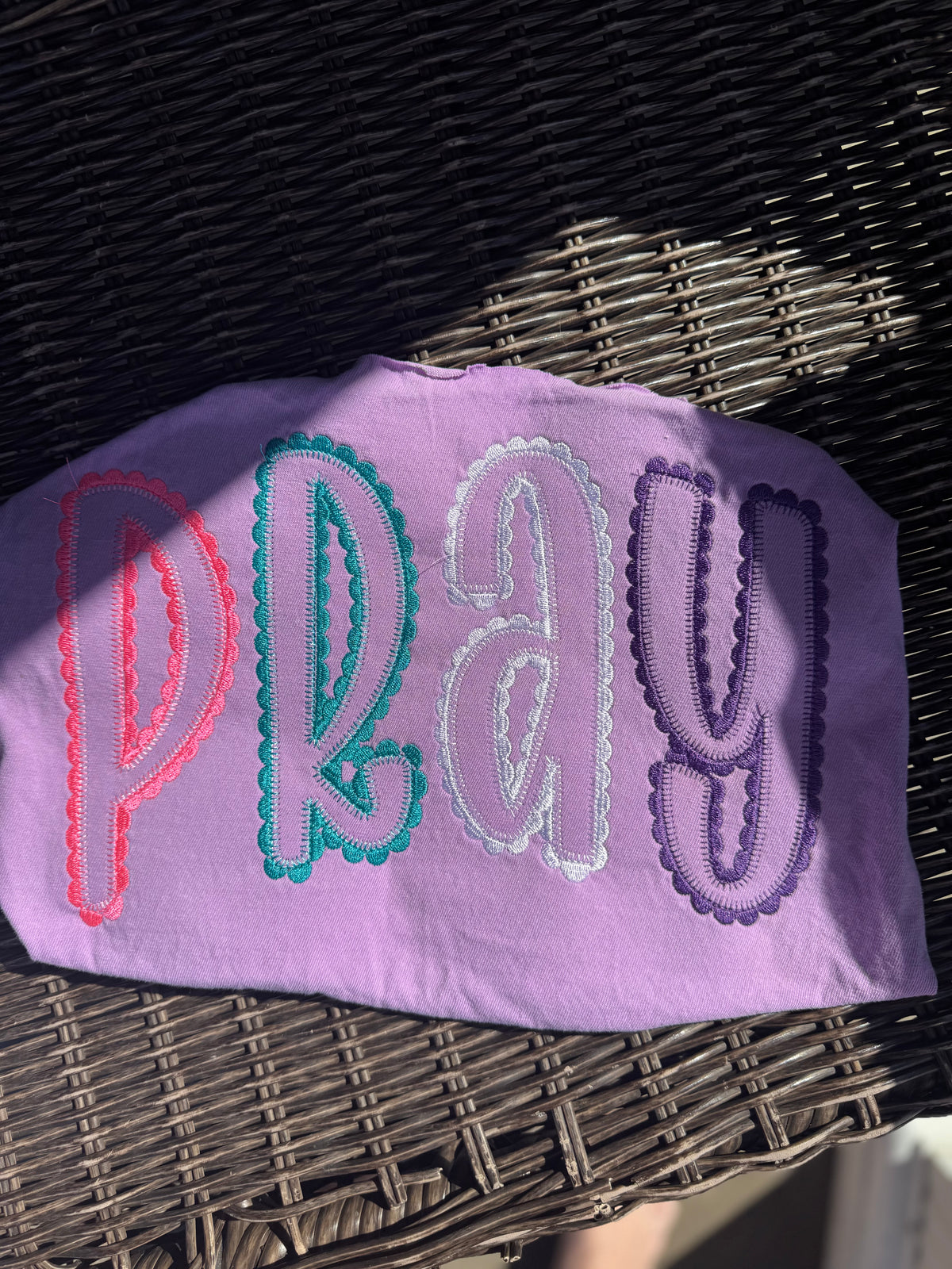 Pray Embroidered Short Sleeve Shirt
