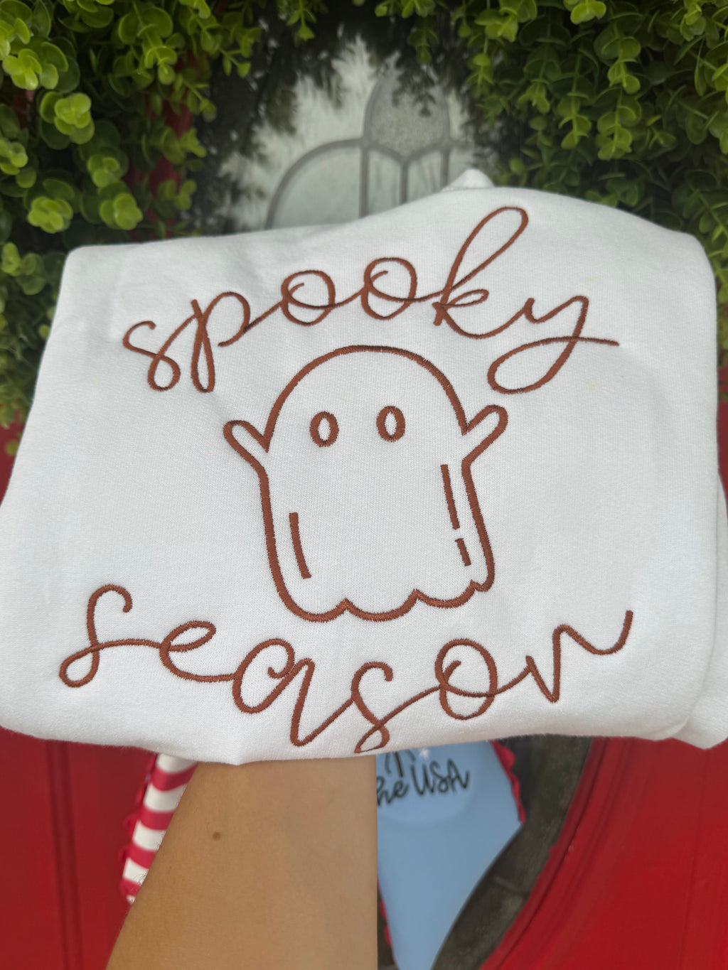 Spooky Season embroidered short sleeve shirt