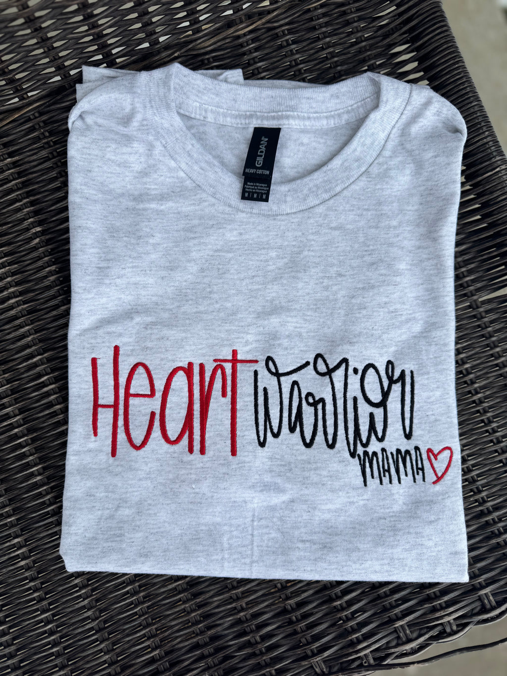 Heart Warrior Mama short sleeve shirt