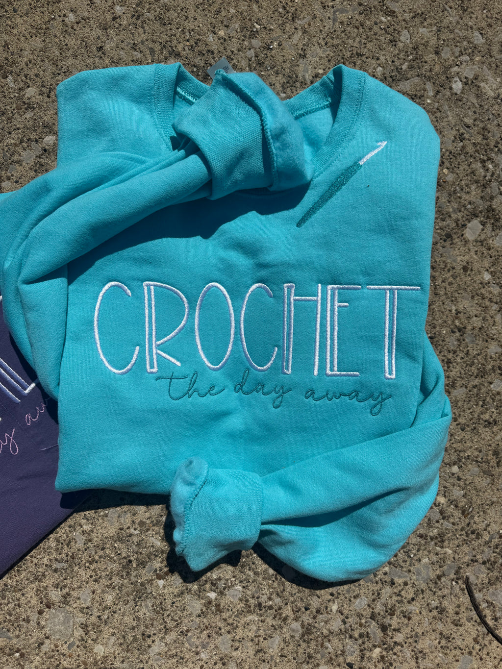 Crochet the day away Custom Embroidered Short Sleeve Shirt