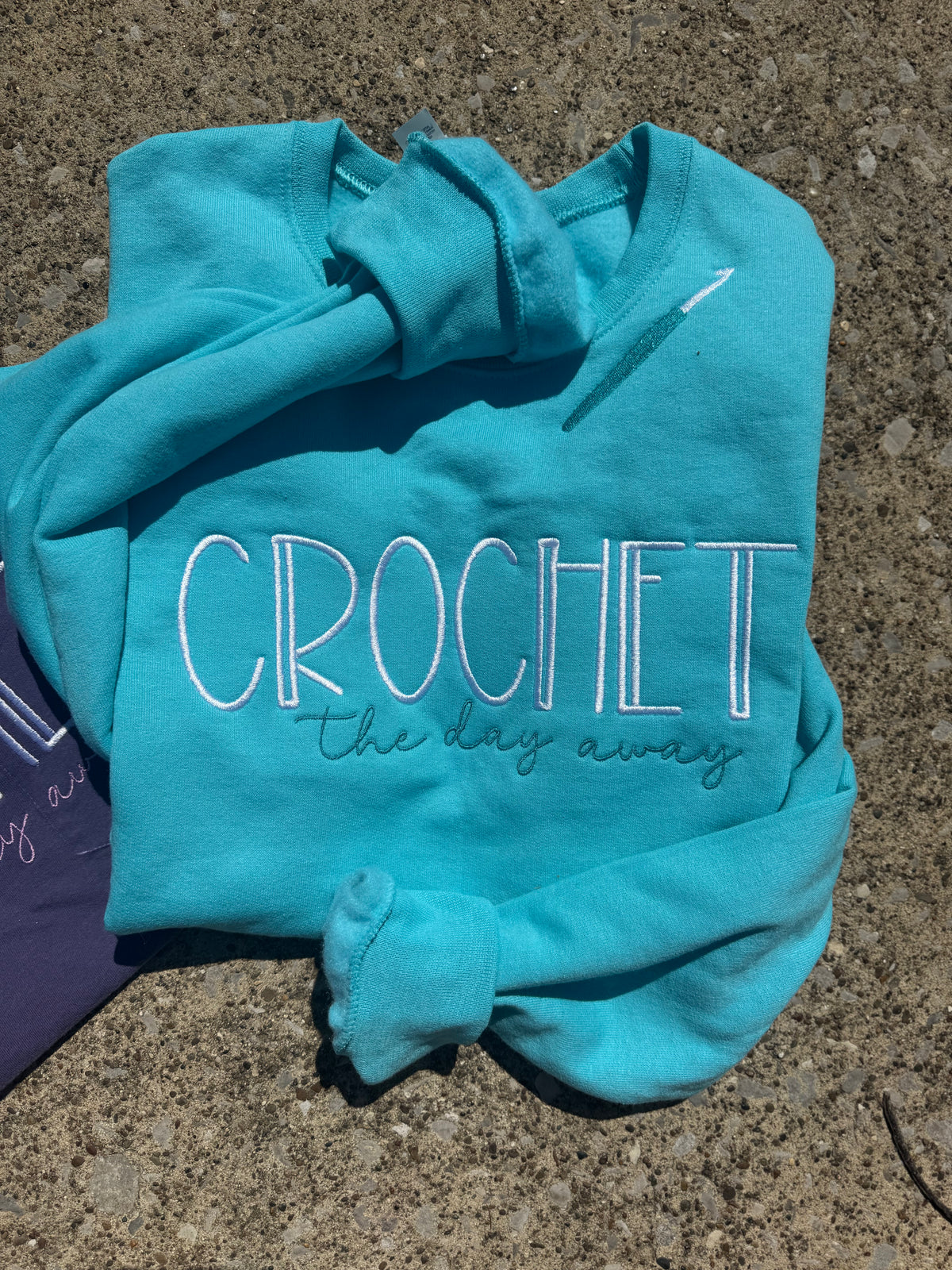 Crochet the day away Custom Embroidered Short Sleeve Shirt