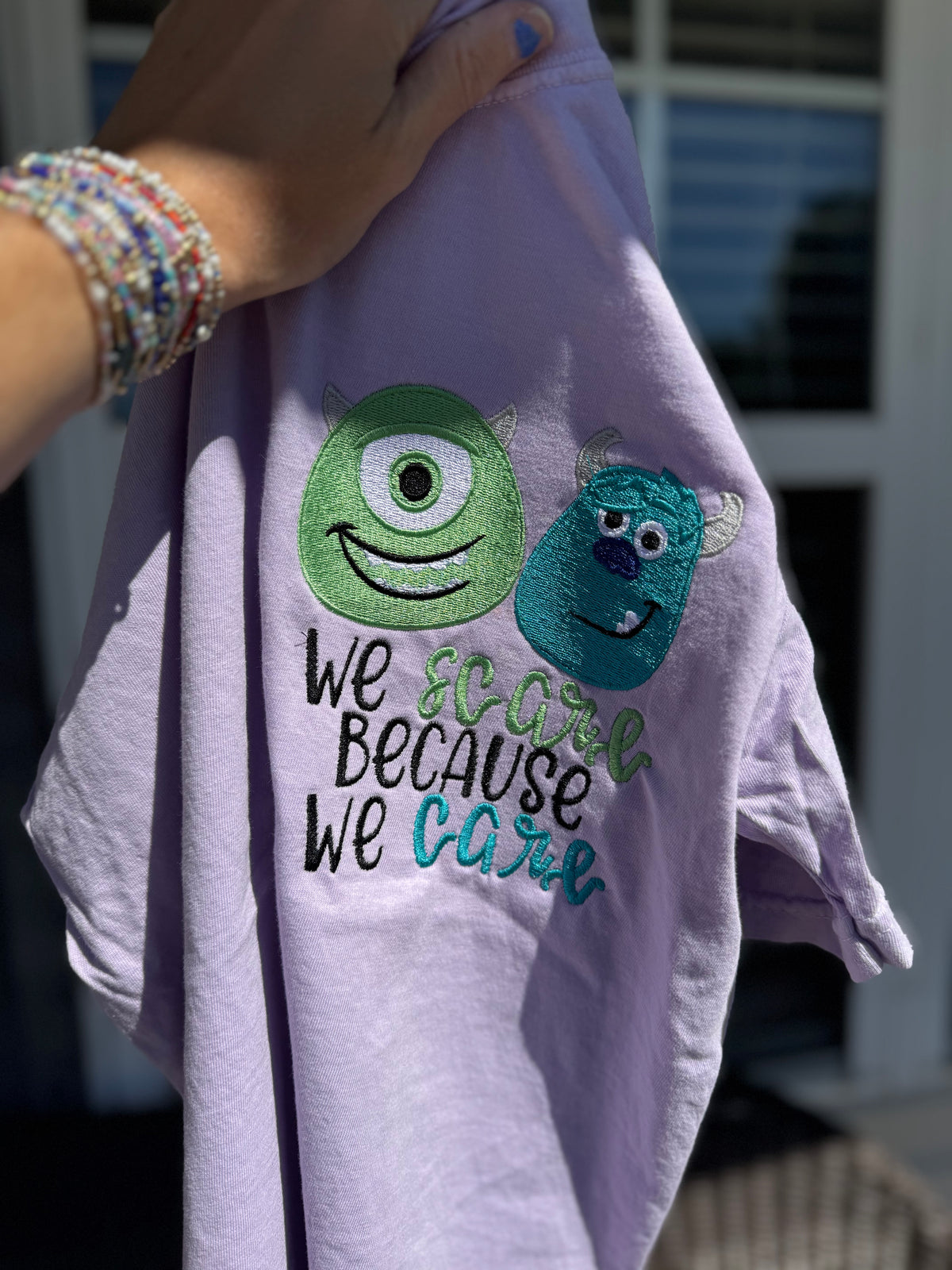 Monsters embroidered tee