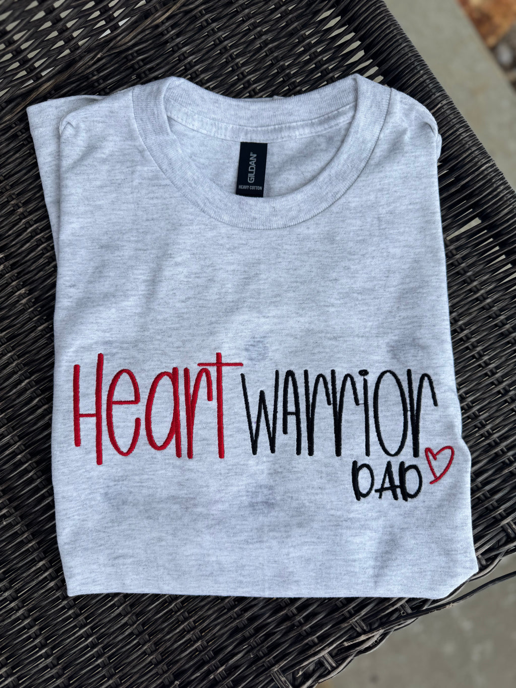 Heart Warrior Dad short sleeve shirt