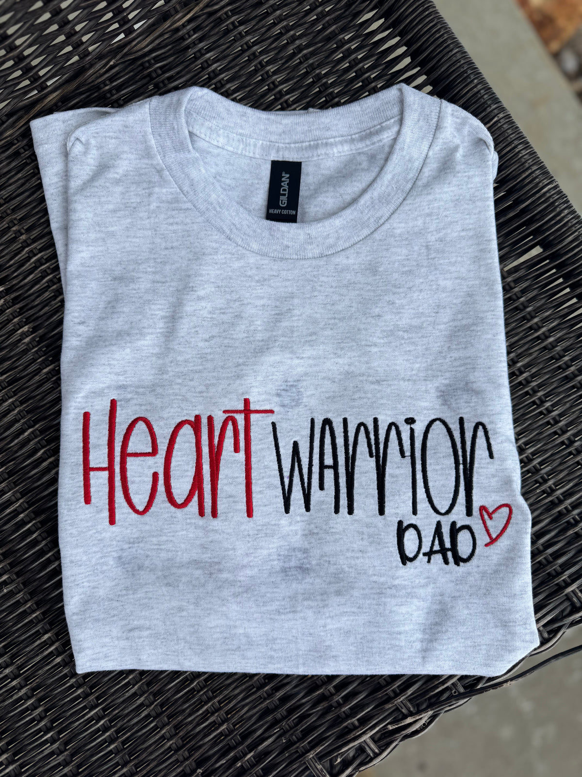 Heart Warrior Dad short sleeve shirt