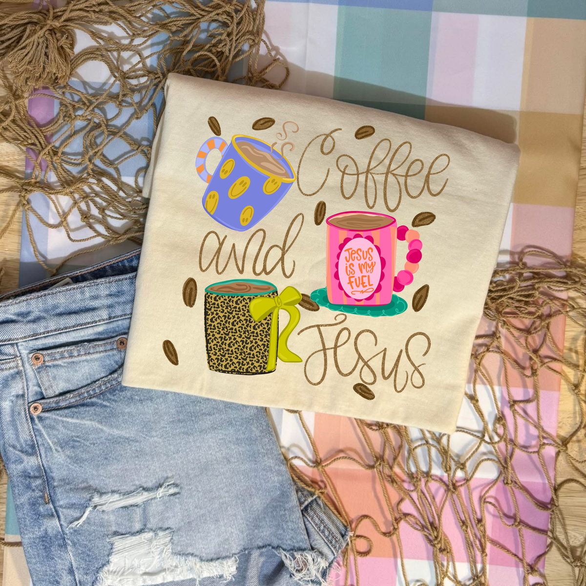 Coffee and Jesus short sleeve tee