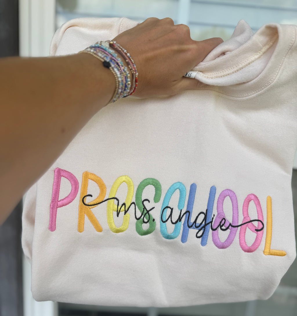 CUSTOM Colorful Name sweatshirt