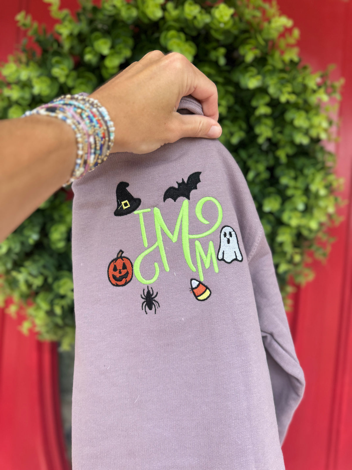 GLOW Spooky Monogram embroidered sweatshirt