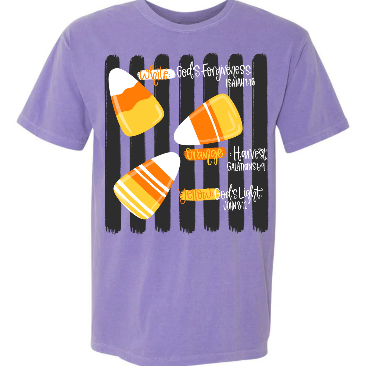 Christian Candy corn shirt